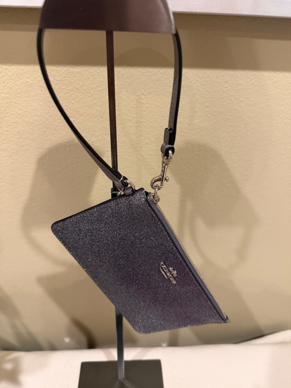 Coach Metallic Purple-Blue Leather Wristlet